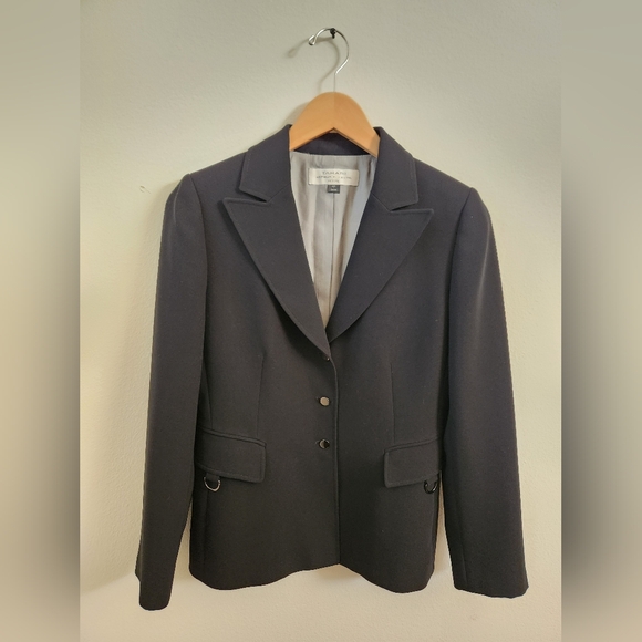 Tahari ASL Jackets & Blazers - Tahari ASL‎ Women's Suit Jacket Blazer Career Black Size 4 Petite